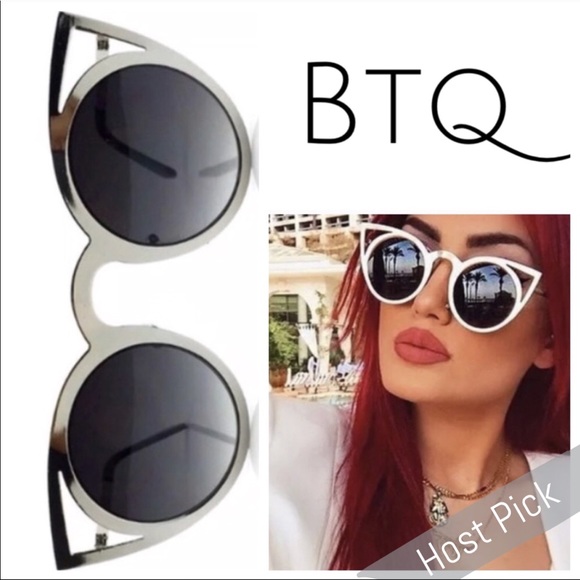 Nasty Gal Accessories - [Btq] Silver Cat-Eye Sunglasses (LAST)